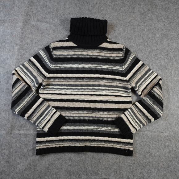 Vintage Eddie Bauer Sweater Womens Small Wool Blend Turtleneck Chunky Knit Wool - Picture 2 of 7